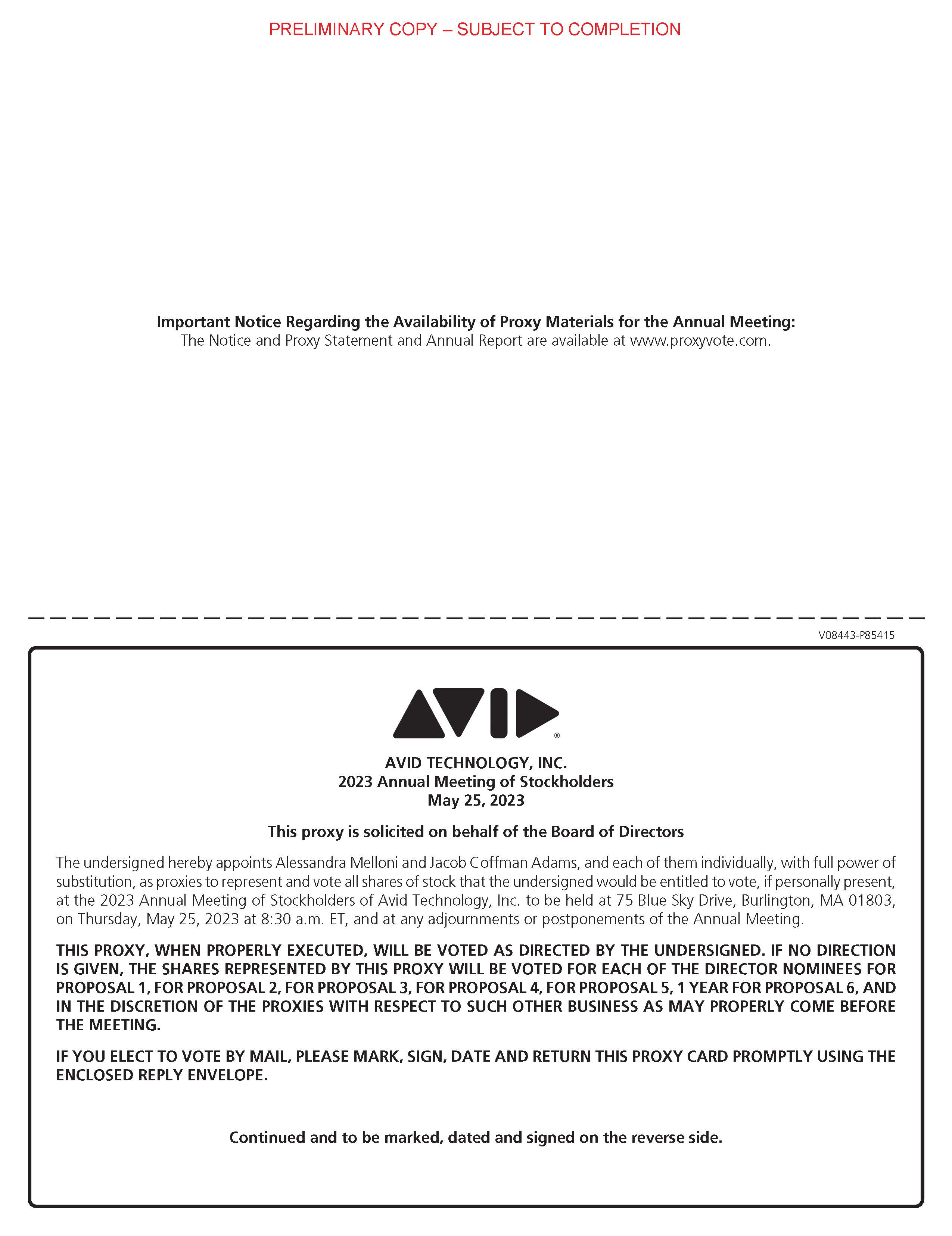 AVID TECHNOLOGY, INC. - 2023 Proxy Card with Prelim Legend_Page_2.jpg